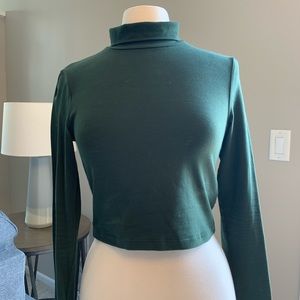 Long Sleeve Crop Turtleneck